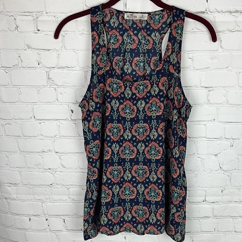 Hollister Vintage Boho Patterned Tank Size Small